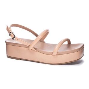 Nude Strapped Platform Shoes
